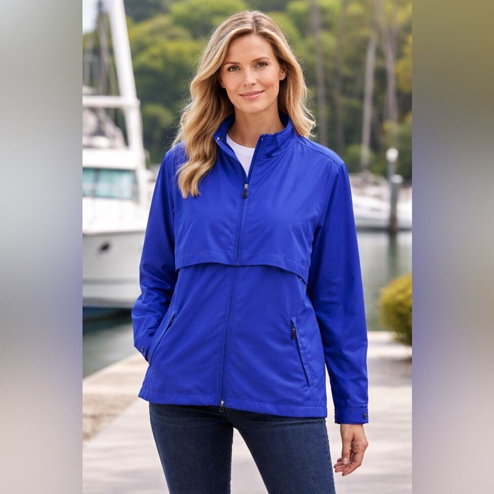 Cutter & Buck Women’s XL Royal Blue Full Zip Windbreaker Jacket Lightweight